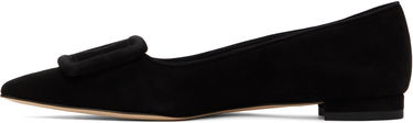 Oblečenie Manolo Blahnik Manolo Blahnik Maysale Suede Ballerina Flats Čierna | 322-2402, 2