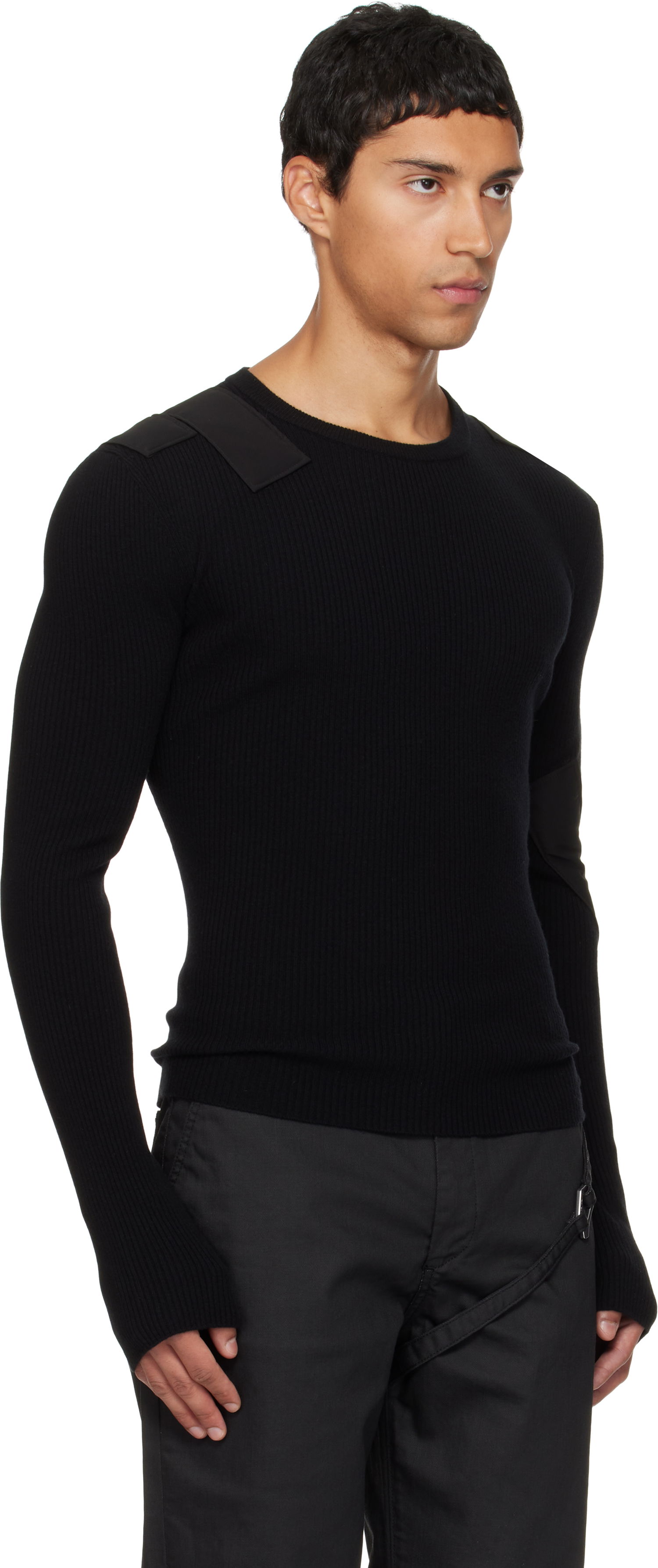 Sveter HELIOT EMIL HELIOT EMIL Glare Knit Sweater Čierna | AW25_M_07_080_BLK01, 1