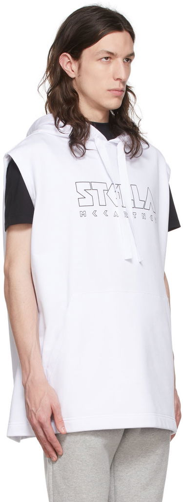 Mikina Stella McCartney Cotton Sleeveless Hoodie Biela | 6044523SNP32, 1