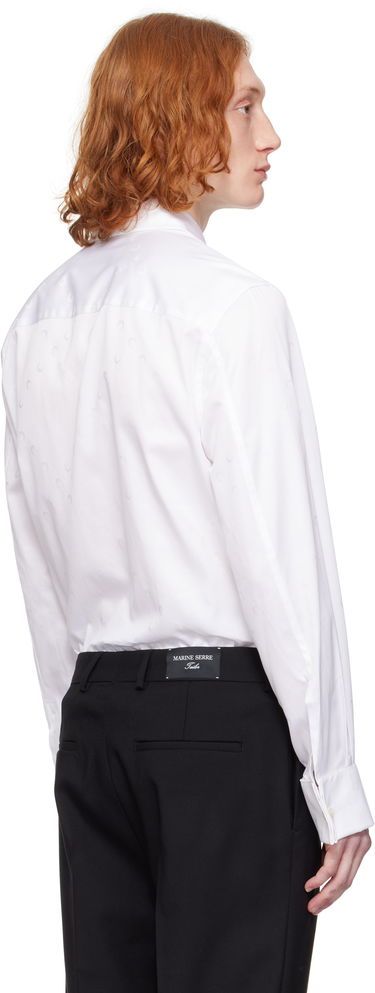Košeľa Marine Serre Marine Serre 'MS' Jacquard Poplin Button Up Shirt Biela | MSI037A CWOV0046, 2