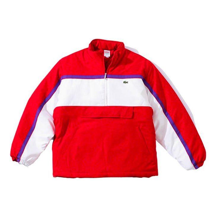 Vetrovka Supreme Lacoste Half Zip Pullover Červená | SUP-FW19-545, 0