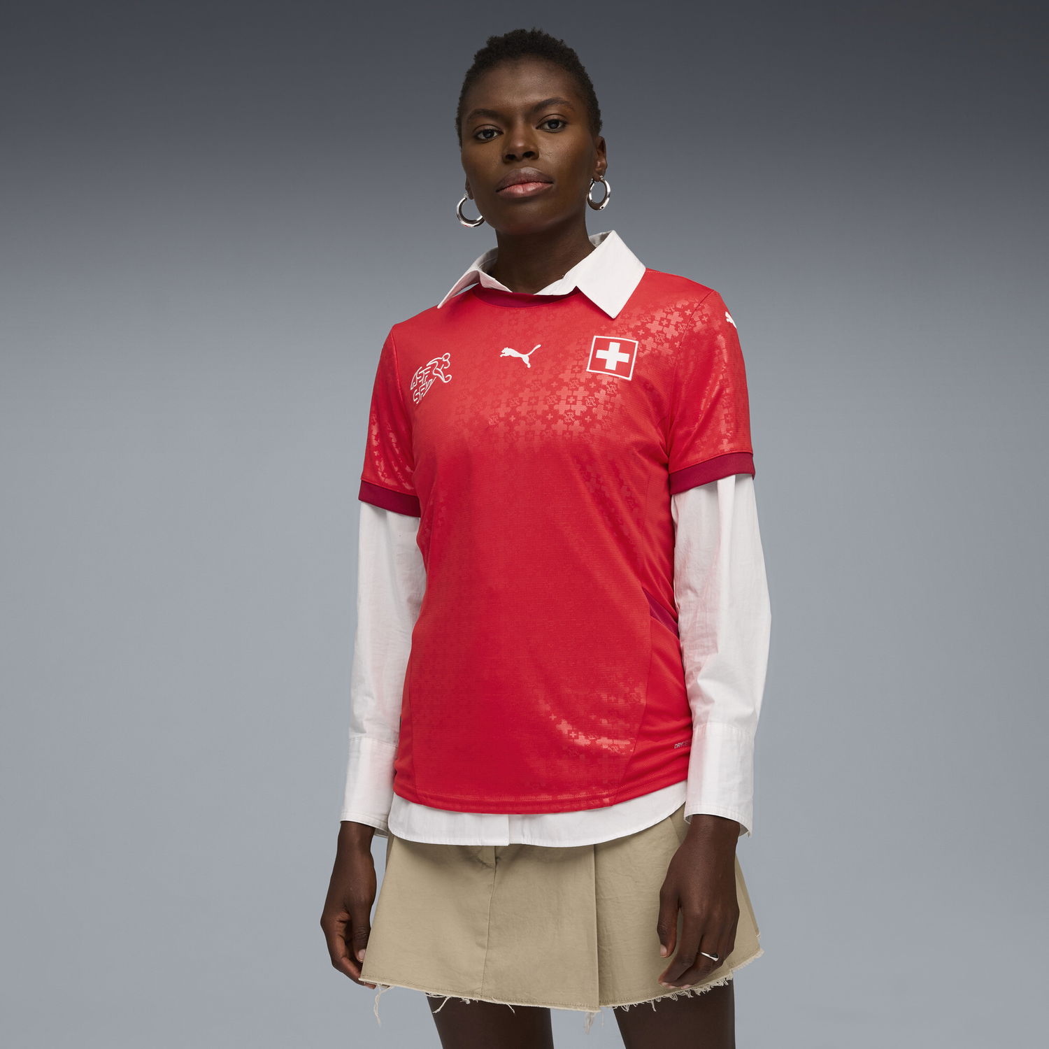 Dres Puma Switzerland Women's National Team 2025 Home Jersey Červená | 782183_10, 1