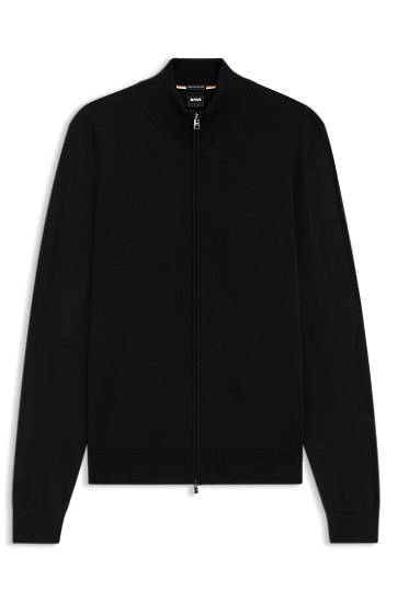 Sveter BOSS Virgin Wool Regular-Fit Cardigan Čierna | 50468254, 0