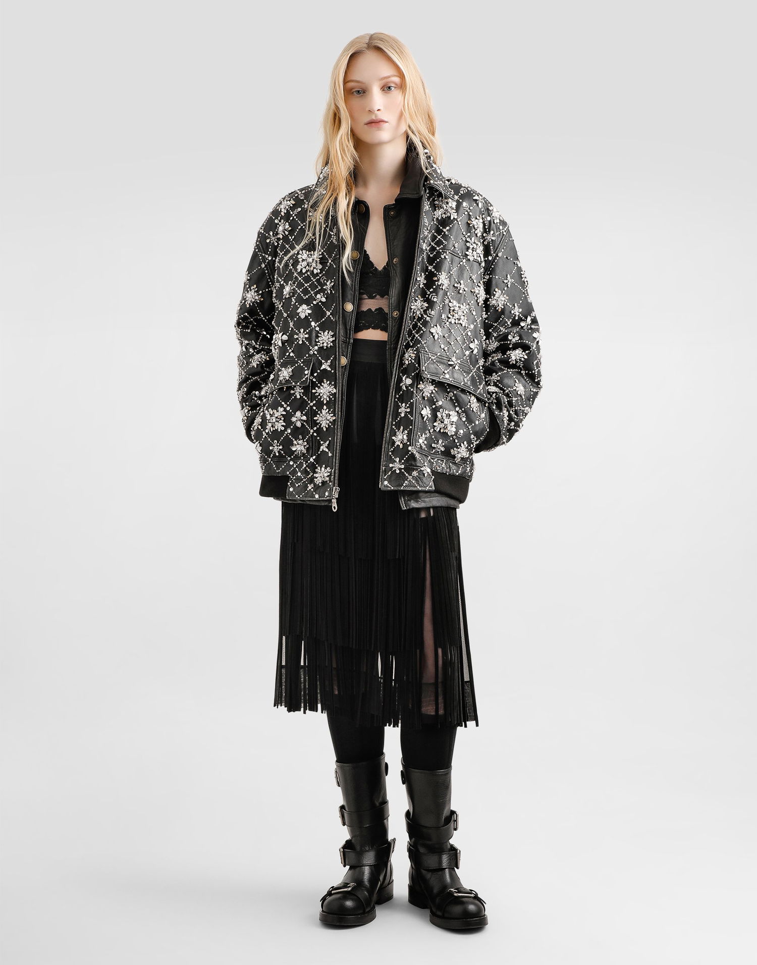 Bunda Dolce & Gabbana Dolce & Gabbana Vintage Lambskin Jacket Čierna | F0W3PLGDDEAN0000, 1