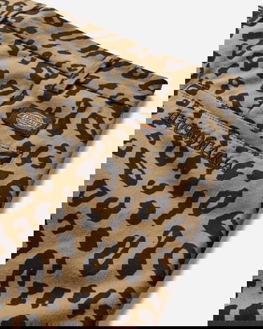Šortky WACKO MARIA Dickies Leopard Print Pleated Shorts Hnedá | 25SS-WMP-DC03 BEIGE, 4