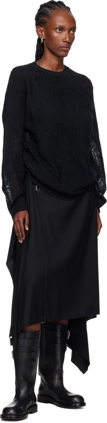Sveter Ann Demeulemeester Ann Demeulemeester Lalla Oversize Sweater Čierna | 2520-W-KN39-KN070-099, 3