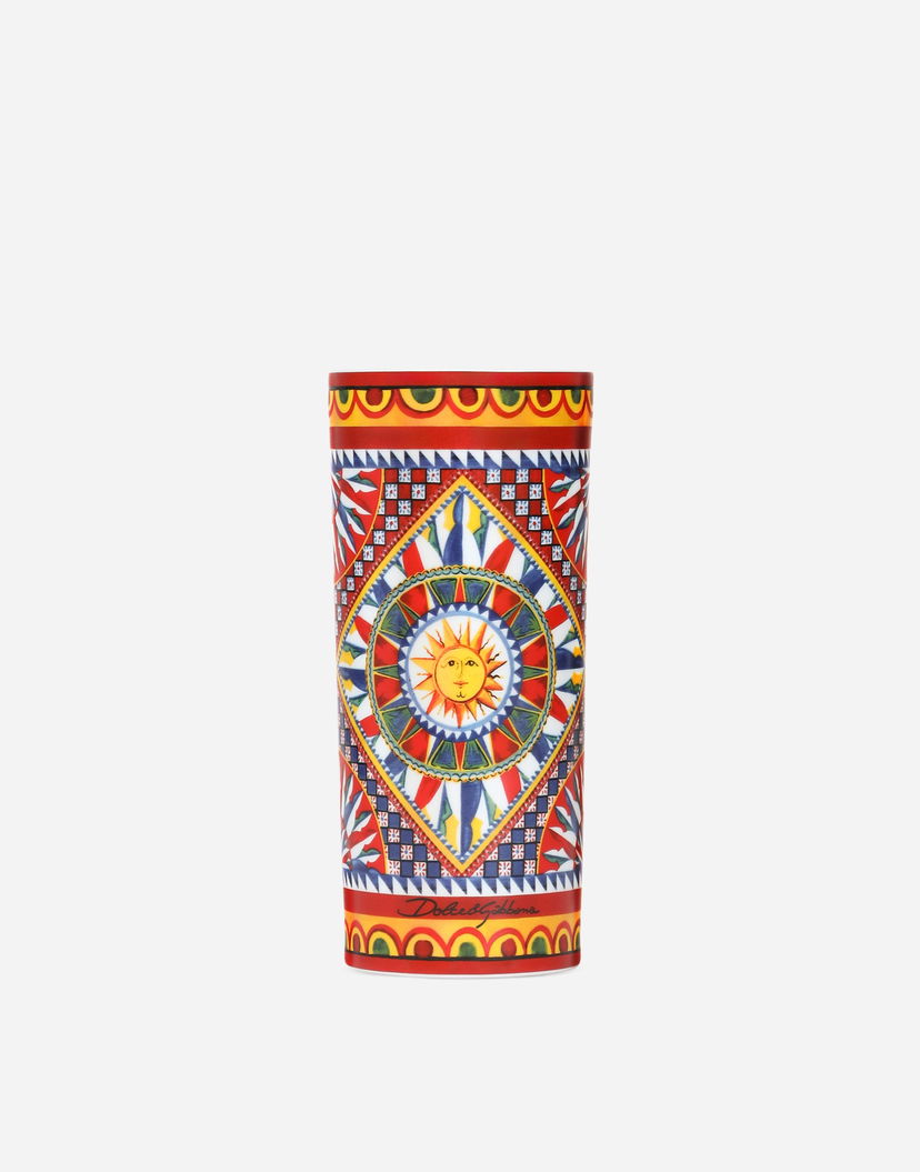 Home decor Dolce & Gabbana Dolce & Gabbana Cylindrical Porcelain Vase Onesize Rôznofarebný | TCC196TCAMVUC067