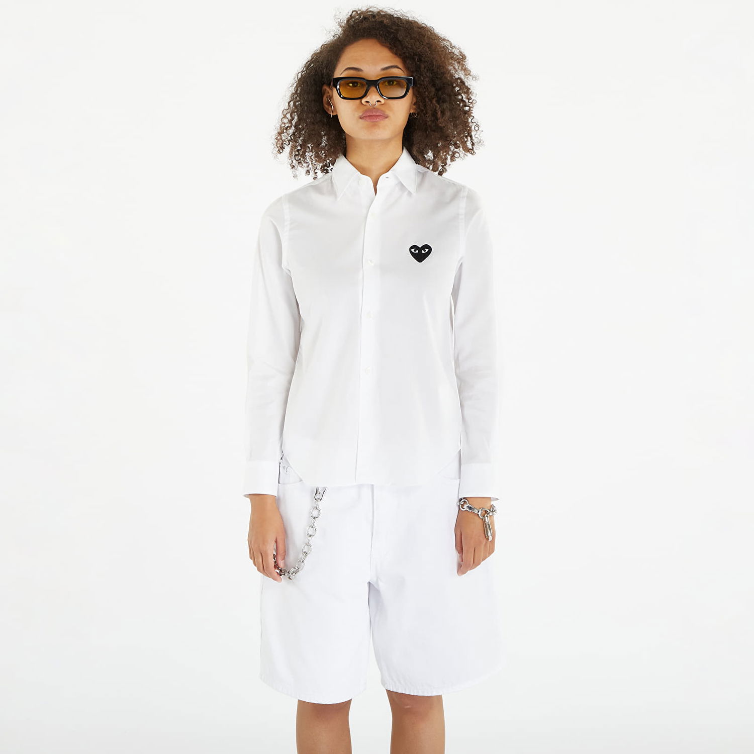 Tričko Comme des Garçons PLAY Heart Logo Shirt Biela | AZB003 white, 0