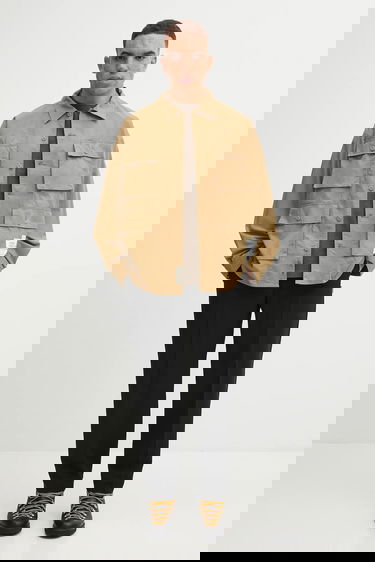 Košeľa Neighborhood NEIGHBORHOOD Utility Long Sleeve Shirt with Classic Collar, Regular Fit, Cotton Béžová | 252AQNH.SHM04, 4