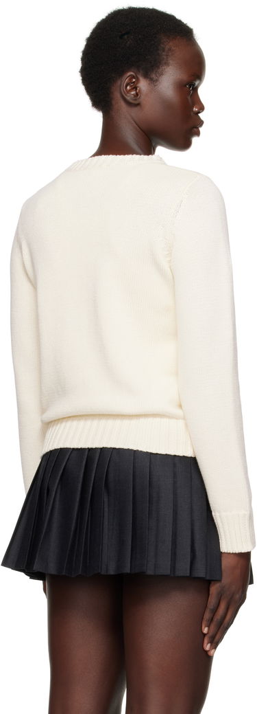 Sveter Sporty & Rich 'Health' Crest Knitted Sweater Biela | WS065506240CR01, 2