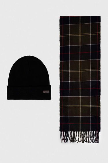 Šál Barbour Gift Set with Scarf and Beanie Čierna | MGS0079, 0