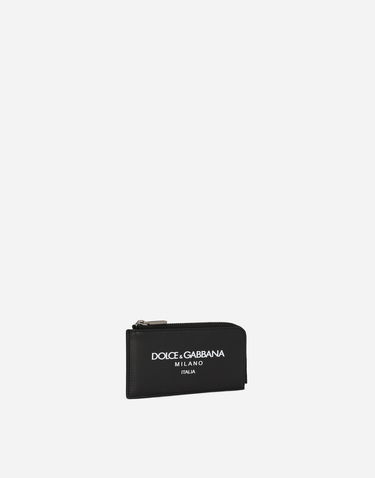 Peňaženka Dolce & Gabbana Calfskin Leather Card Holder with Logo Čierna | BP3274AN244HNII7, 1