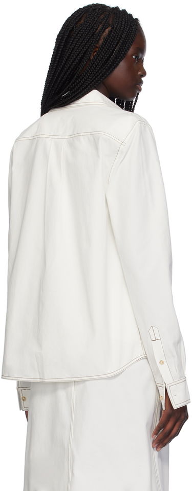 Košeľa TOTEME TOTEME Petite Tumbled Cotton Shirt Biela | 243-WRT0341-FB0104, 2