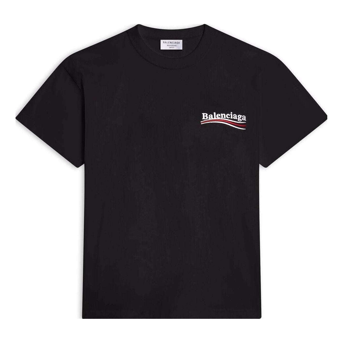Tričko Balenciaga Political Campaign Logo Black Short Sleeve T-Shirt Čierna | 612964TKVJ11070, 0