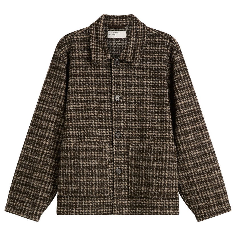 Bunda Universal Works Jacquard Knit Rams Plaid Jacket Rôznofarebný | P33099-BRN