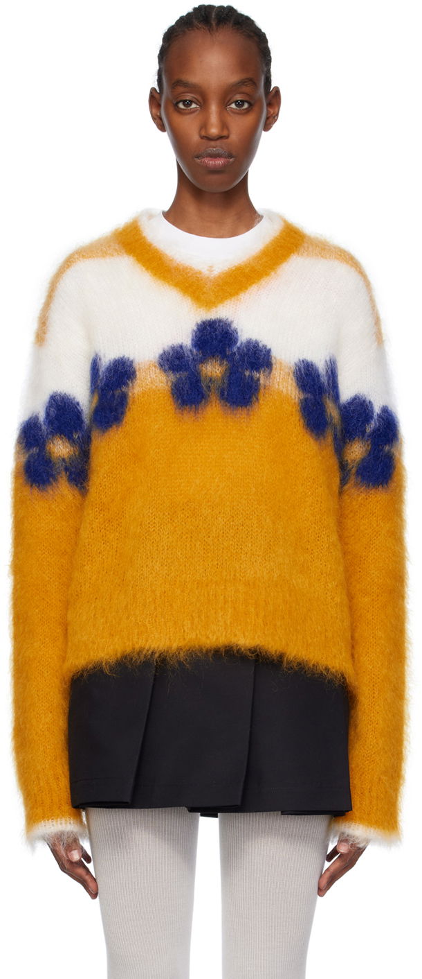 Sveter Marni Floral Sweater Oranžová | CVMG0105Q0 UFU192, 0