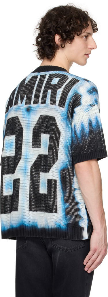 Tričko AMIRI AMIRI '22' Tie Dye Knit T-Shirt Modrá | AMKNTE1051, 2