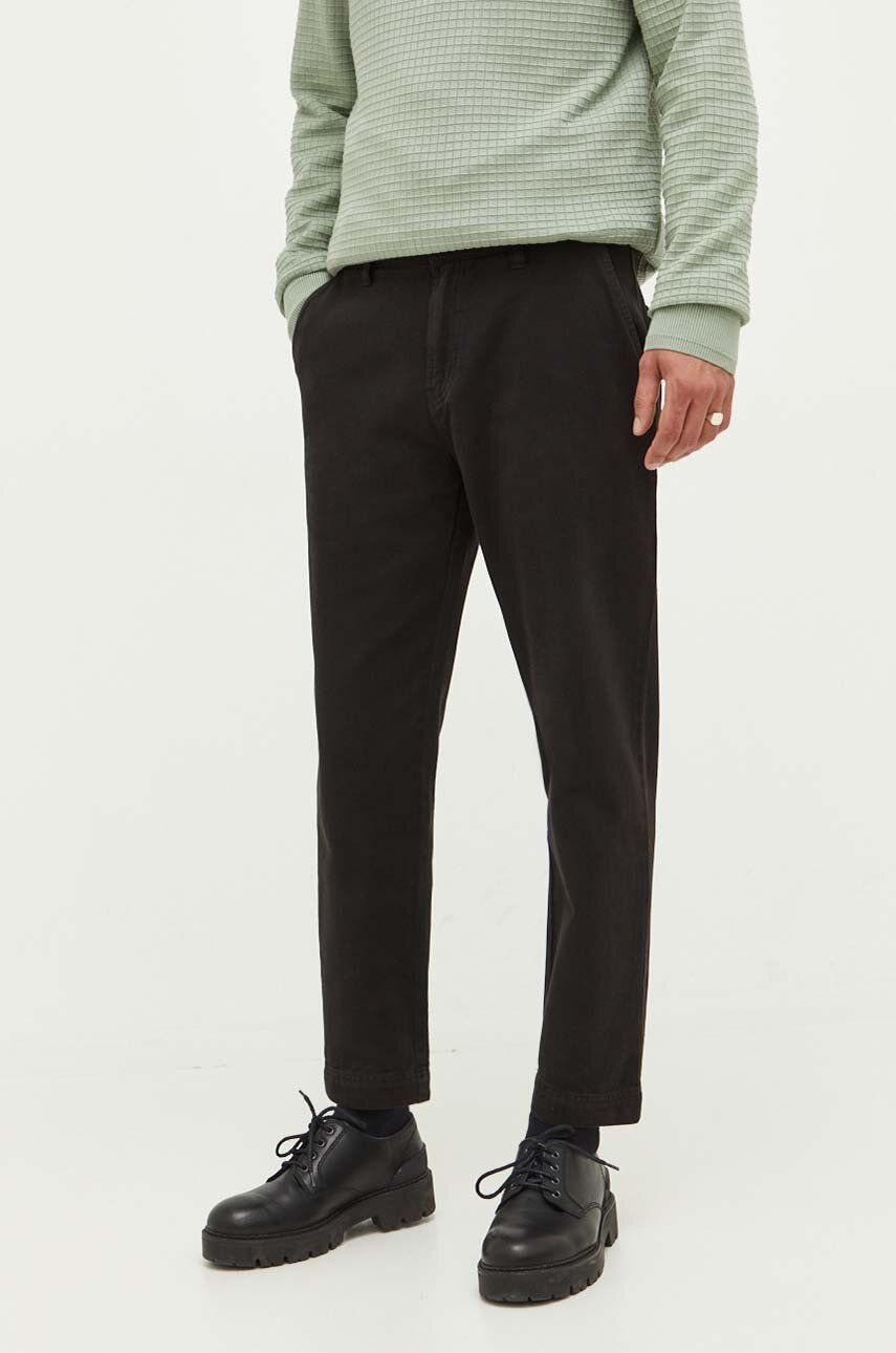 Nohavice BOSS Tapered-fit Regular-rise Chinos Pants Čierna | 50493930, 0