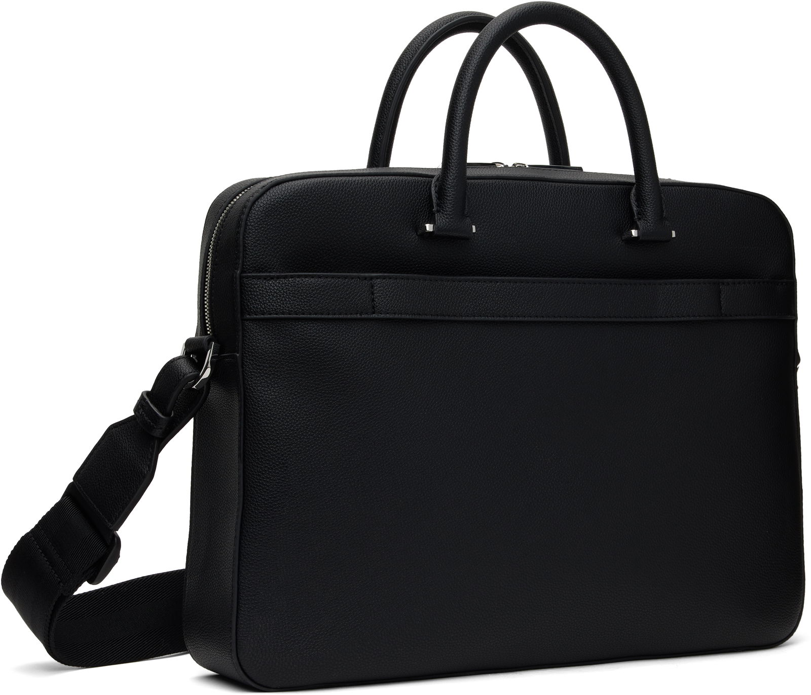 Faux-Leather Briefcase