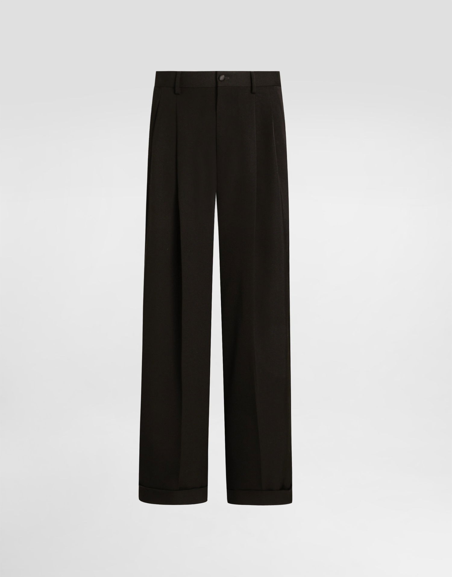 Nohavice Dolce & Gabbana Dolce & Gabbana Wool Gabardine Pleated Cropped Trousers Čierna | GP17DTFU21EN0000, 0