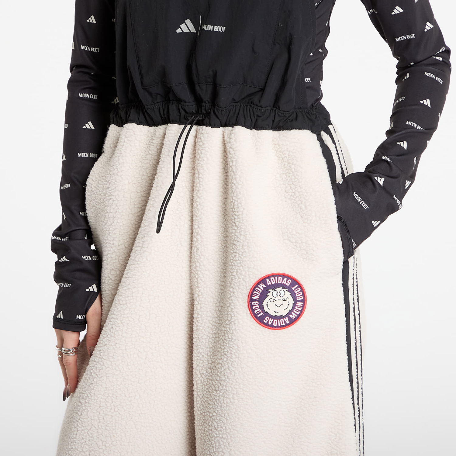 Tepláky adidas Originals Fleece Wide-Leg Track Pants Béžová | JM1106, 1