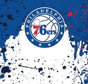 Športový doplnok Wilson Tennis Philadelphia 76ers NBA Team Mini Hoop Modrá | wtb1302ph, 1