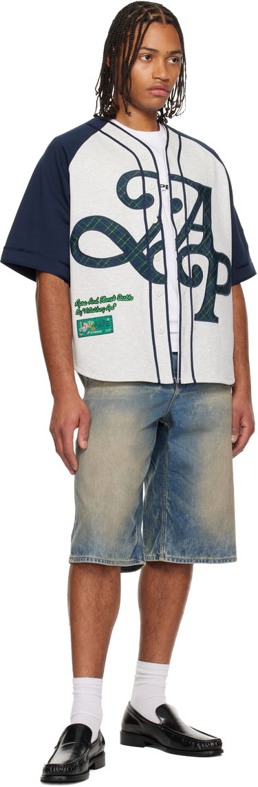 Košeľa AAPE by A Bathing Ape Fancy Plaid Script Baseball Shirt Rôznofarebný | AAPTEM1660XXNWH2, 3