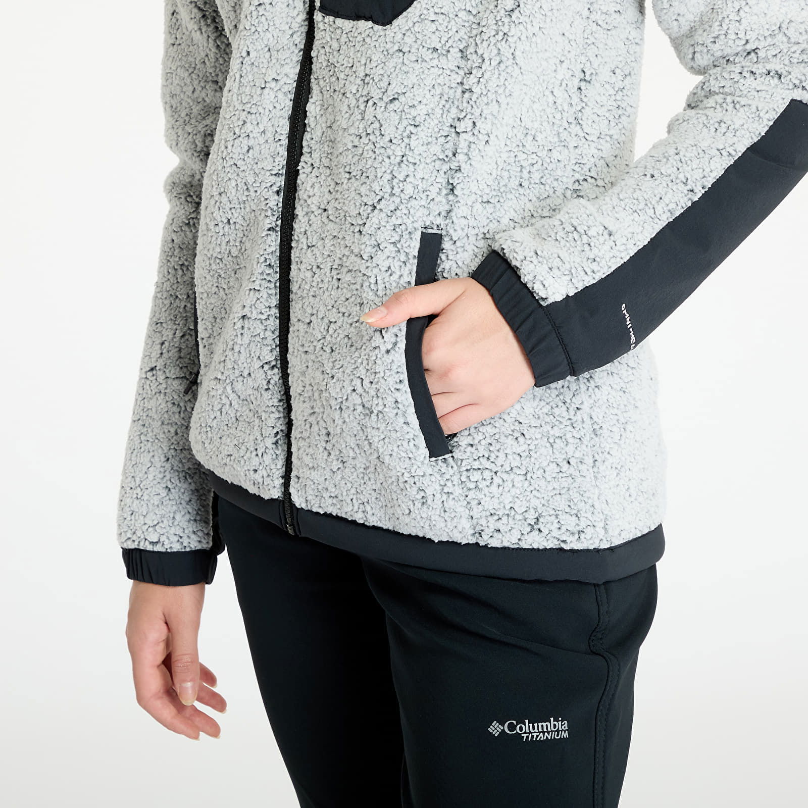 Arctic Crest™ Sherpa Full Zip Fleece Jacket White/ Black