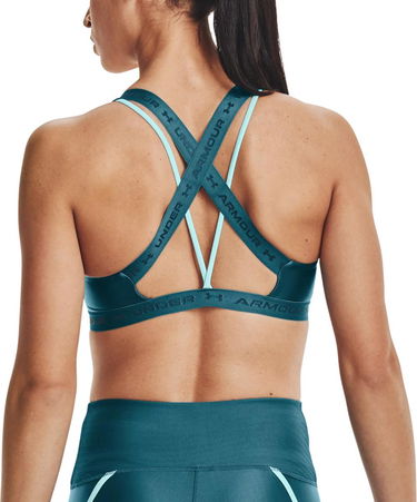 Podprsenka Under Armour Crossback Low Shine Sports Bra Tyrkysová | 1363239-400, 2