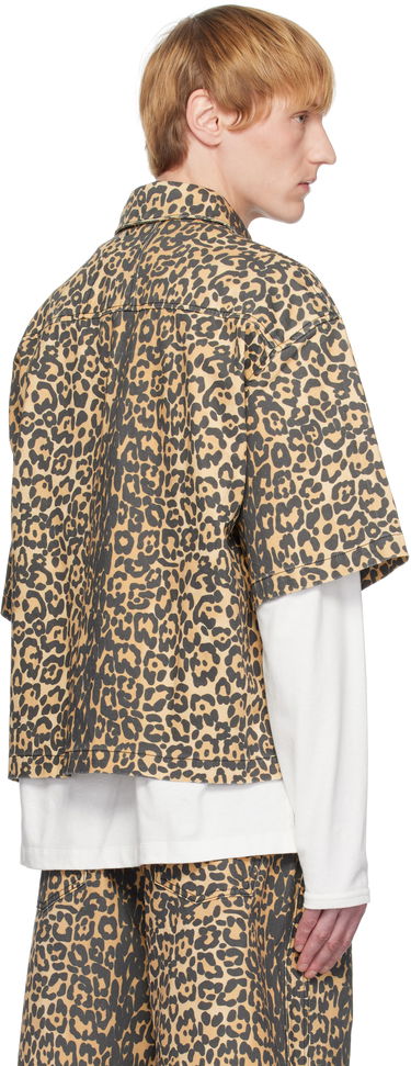 Košeľa Rhude Rhude Leopard Boxy Work Denim Shirt Béžová | RHSS25SR05012, 2