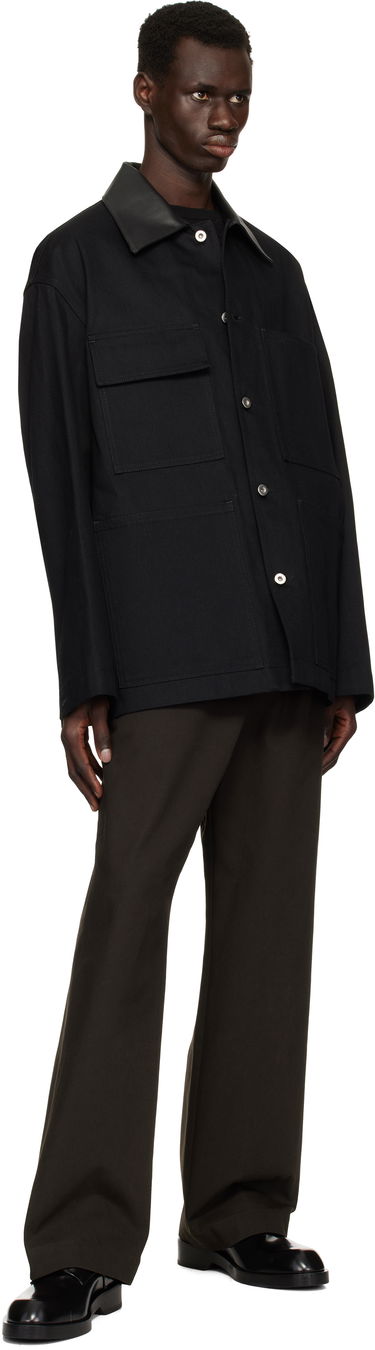 Bunda Jil Sander Jil Sander Leather Collar Denim Jacket Čierna | J22SW0033_J46655, 3