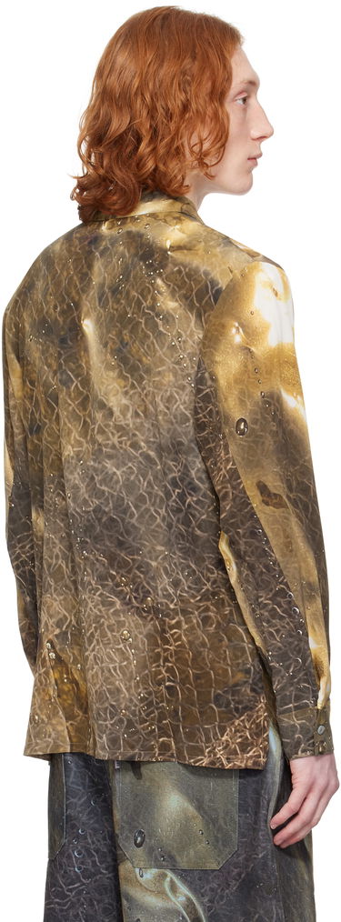 Košeľa Serapis Serapis Golden Hour Silk Shirt Hnedá | SS25_SS_1L, 2