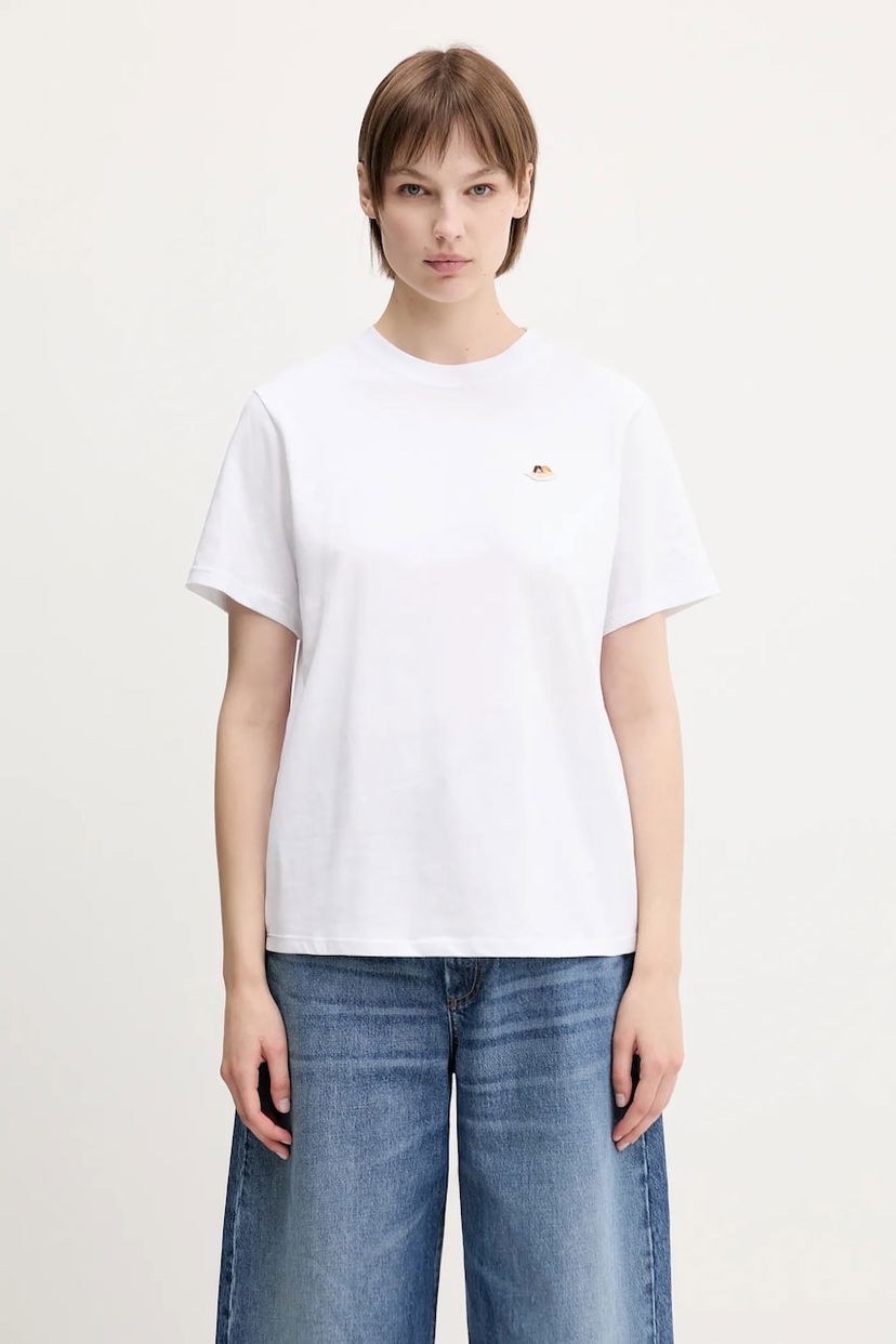 Tričko Fiorucci Fiorucci Angel Patch Slim Fit T-Shirt Biela | W02SPTSH101CJ01WH01
