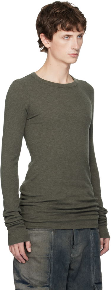 Tričko Rick Owens Rick Owens Concordians Ribbed Long-Sleeve T-Shirt Šedá | RU02E1250 RJR, 4