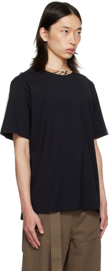 Tričko Burberry Burberry Check Trim Cotton T-Shirt Čierna | 8110101, 1