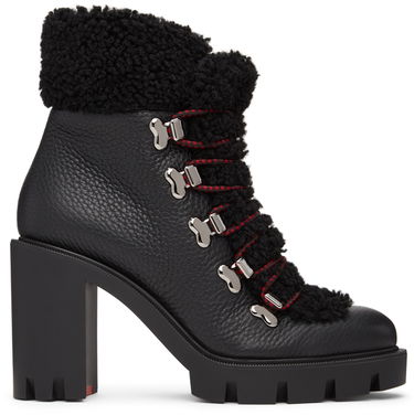 Starostlivosť o obuv Christian Louboutin Christian Louboutin Edelvizer Shearling Hiking Boots Čierna | 1220499, 0