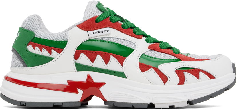 Tenisky a topánky BAPE A Bathing Ape Shark STA Italy M1 Biela | 001FWK201304M