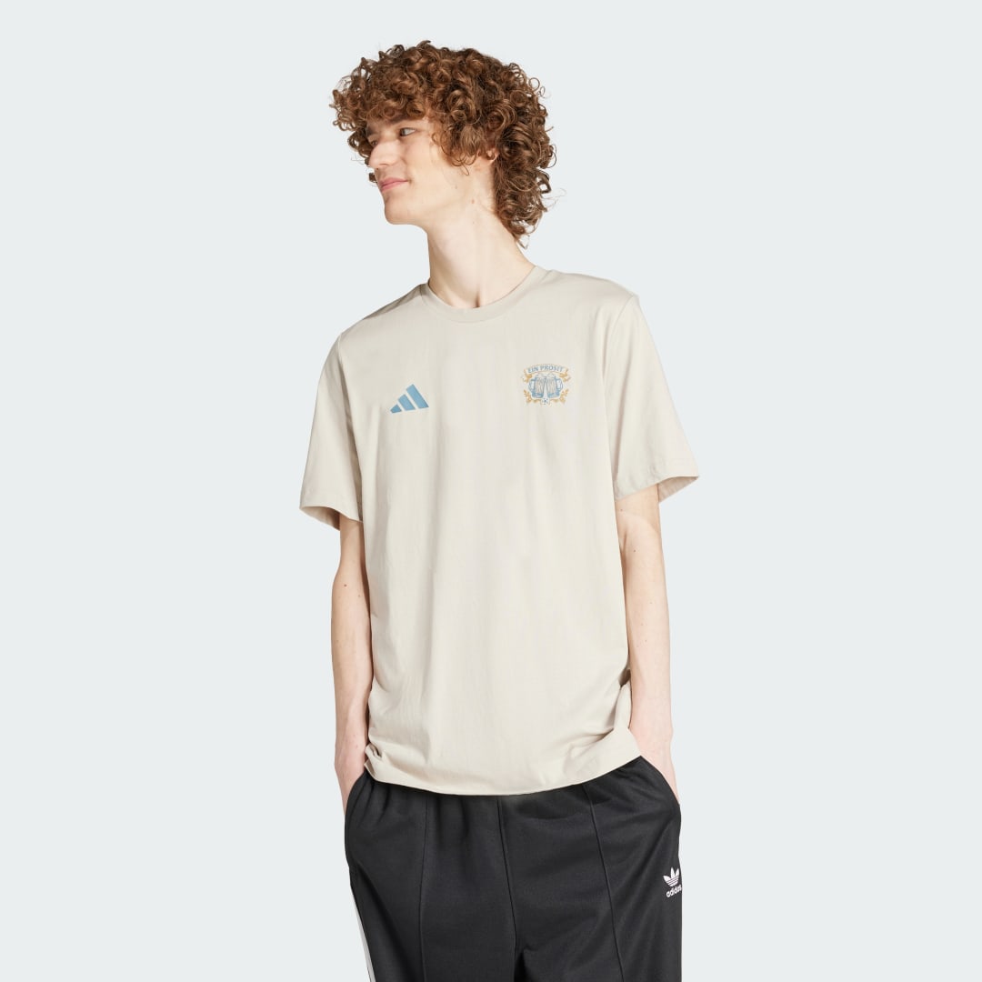 Tričko adidas Performance Wiesn Football Graphic Béžová | IW0189, 0