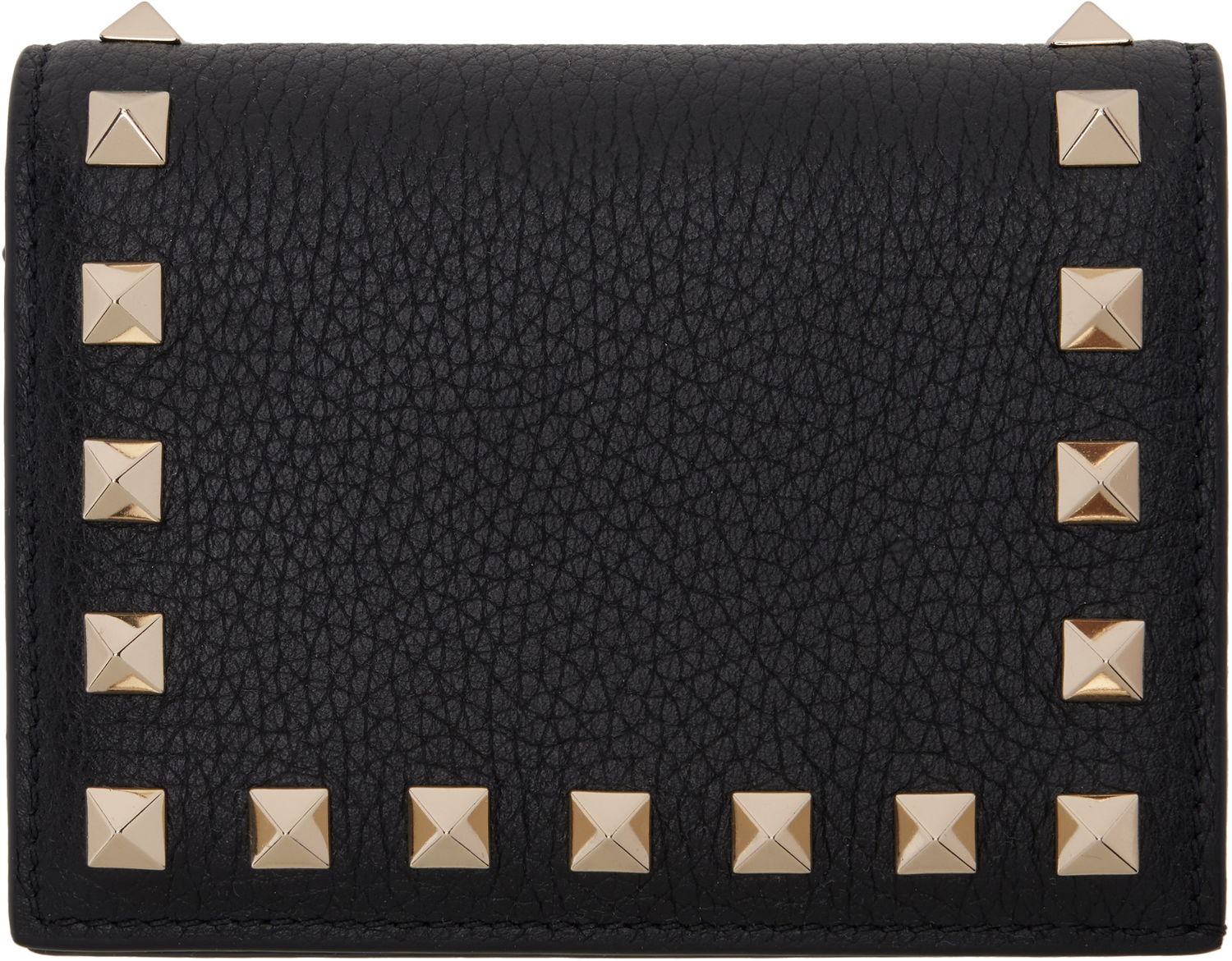 Peňaženka Valentino Valentino Garavani Rockstud Grainy Calfskin Small Wallet Čierna | 6W2P0P39VSH, 0
