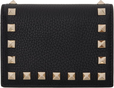 Peňaženka Valentino Valentino Garavani Rockstud Grainy Calfskin Small Wallet Čierna | 6W2P0P39VSH, 0