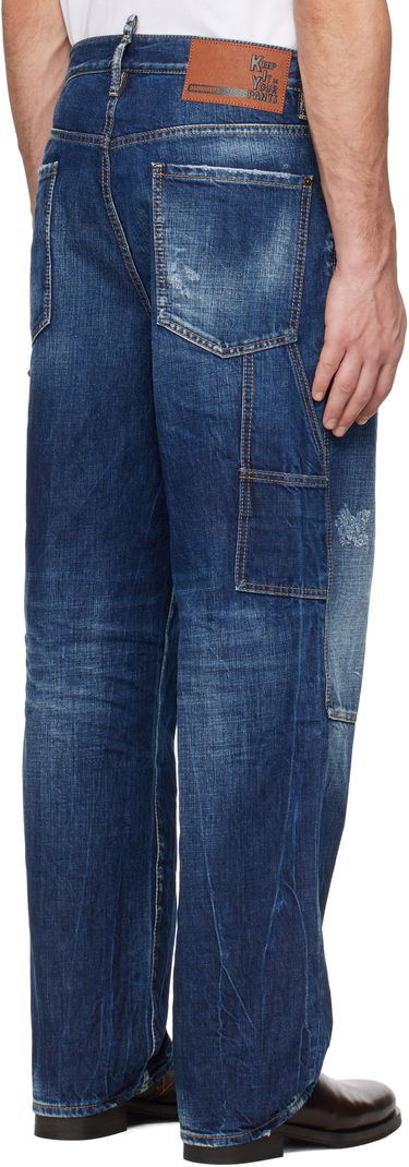 Džínsy DSQUARED2 Dsquared2 Loose Carpenter Jeans Modrá | S74LB1652_S30309, 2