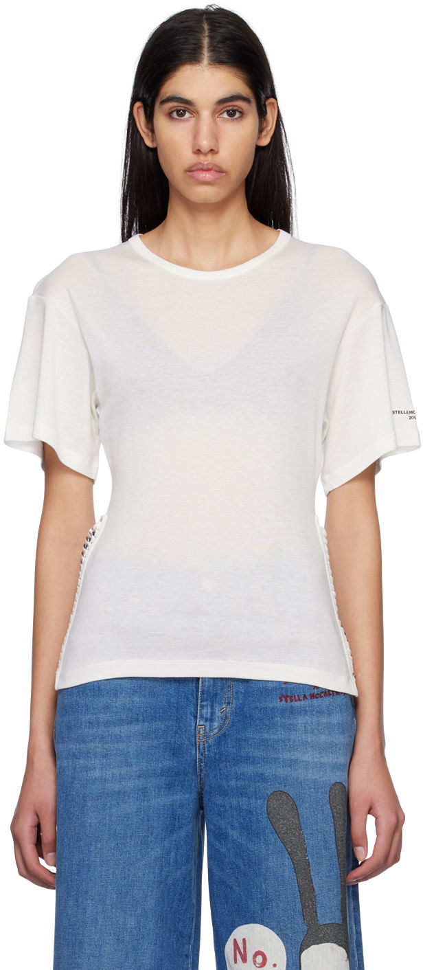 Tričko Stella McCartney Stella McCartney Chain T-Shirt Biela | 6J01043SPX03, 0