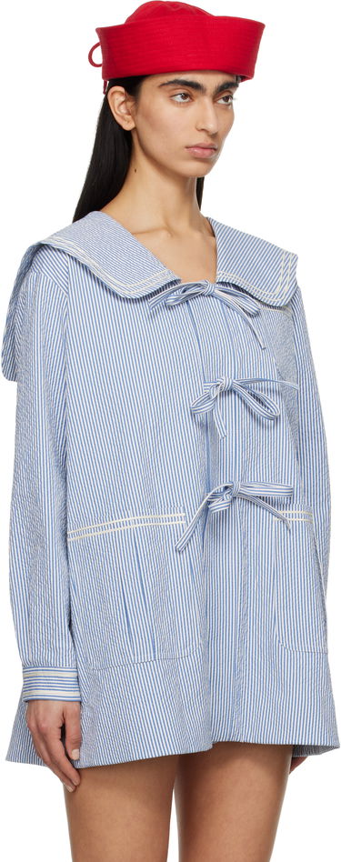 Košeľa Bode Bode Club Stripe Sailor Coat Modrá | WRS25JA003, 1