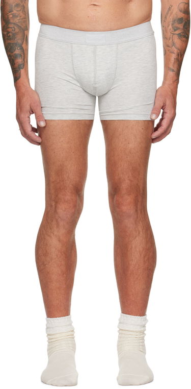 Boxerky SKIMS Three-Pack Cotton Boxer Briefs Šedá | BO-BBR-5634M, 2