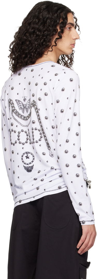 Tričko Chopova Lowena Hot Graphic Fitted Jersey Long Sleeve T-shirt Biela | 2407M, 2