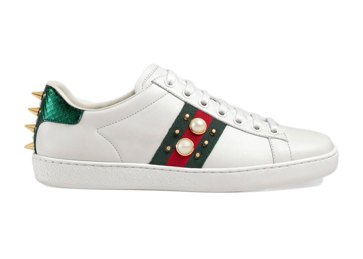 Tenisky a topánky Gucci Ace 'Studded Pearl' (W) Biela | _431887 A38G0 9064, 0