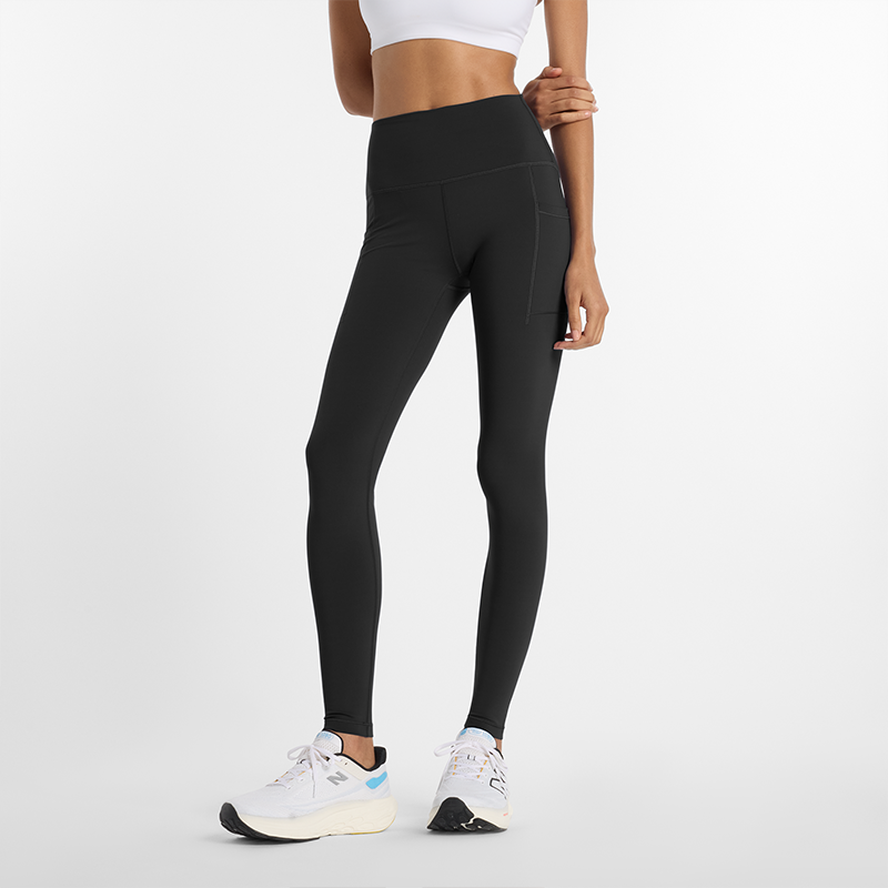 Legíny New Balance High-Waisted Pocket Workout Leggings Čierna | NBWP51275BK, 0