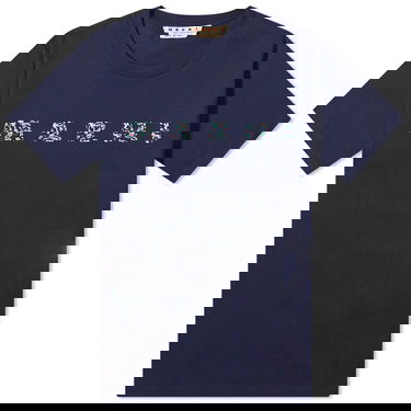 Tričko Marni Floral Logo T-Shirt Navy | HUMU0198PQ-USCW21-FLB99, 0