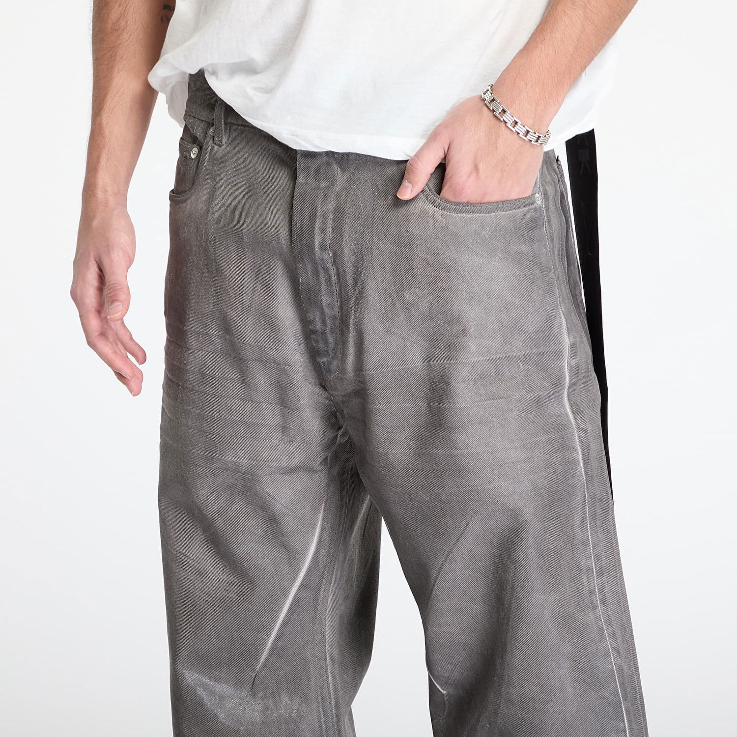 Džínsy Rick Owens Rick Owens DRKSHDW Geth Loose Fit Jeans 33 Šedá | DU01E3351 DCF 78, 1