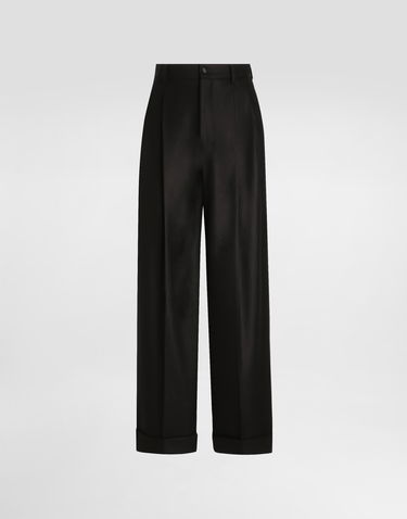 Nohavice Dolce & Gabbana Dolce & Gabbana Wool Cropped Trousers Čierna | GP168THU2A8N0000, 0